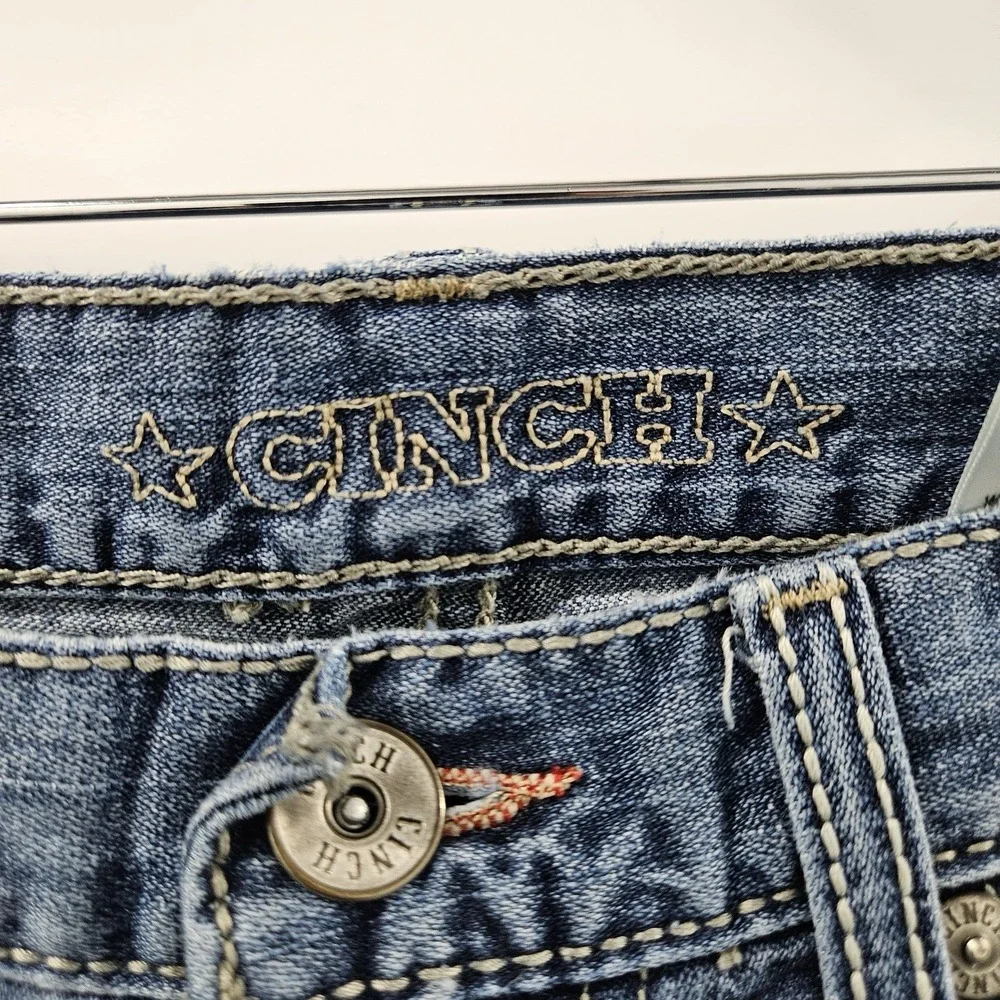 Cinch Mens Jeans 30x31 Medium Wash Straight Western Cowboy Denim Mexico